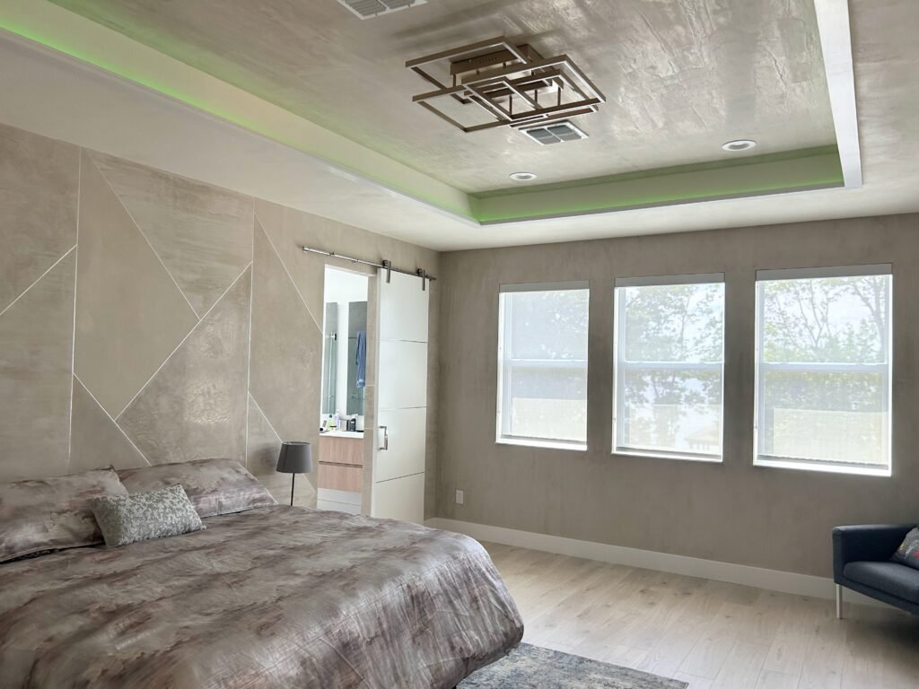 Geometric Venetian Plaster Wall Finish