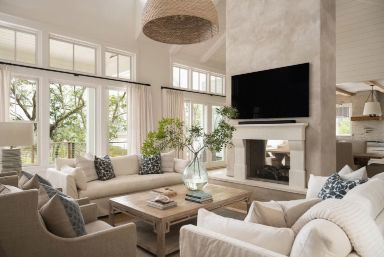 Venetian Plaster Fireplace