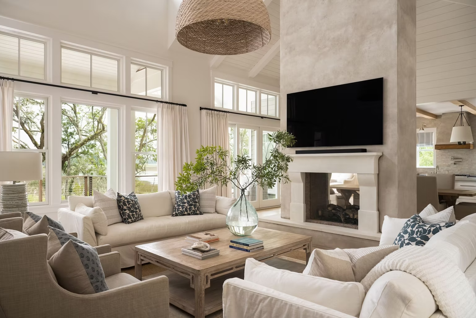Venetian Plaster Fireplace